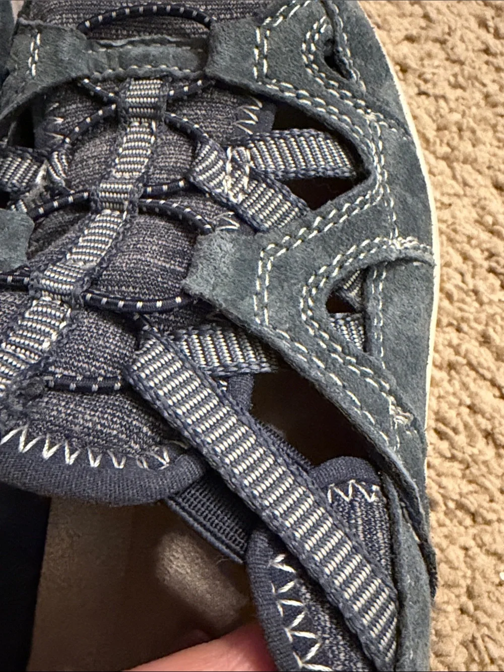 Earth Origins Skye Sid Navy Blue Sport Sandal Fisherman Sneaker Womens 7M